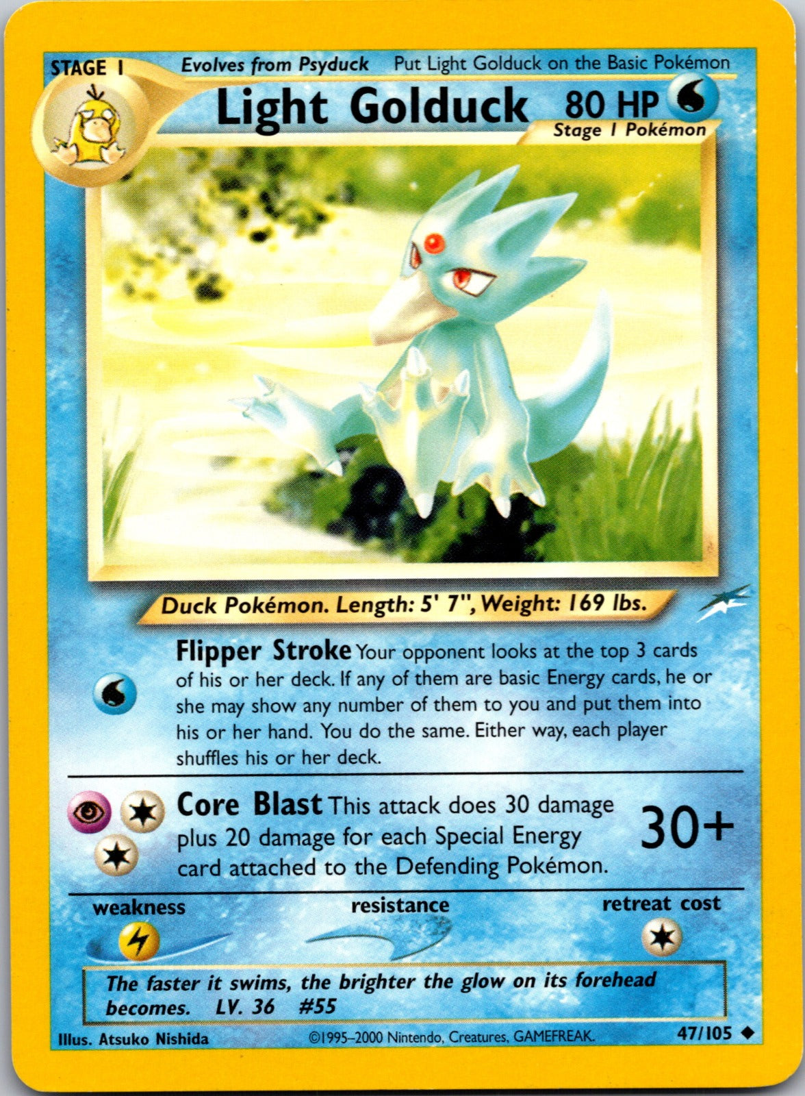 2002 Neo Destiny 047/105 Light Golduck MP
