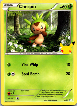 2021 McDonald's 25th Anniversary Promo 006/025 Chespin - 6/25 LP