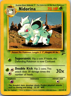 2000 Base Set 2 053/130 Nidorina LP