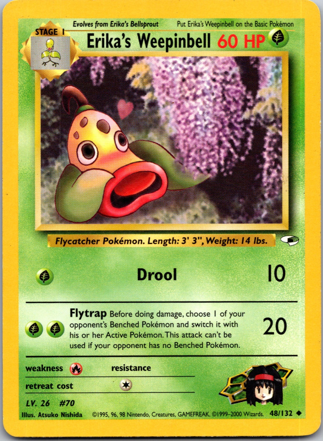 2000 Gym Heroes 048/132 Erika's Weepinbell (48) Uncommon M325