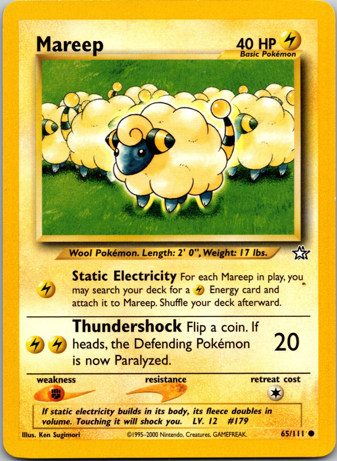 2000 Neo Genesis #065/111 Mareep Common C75