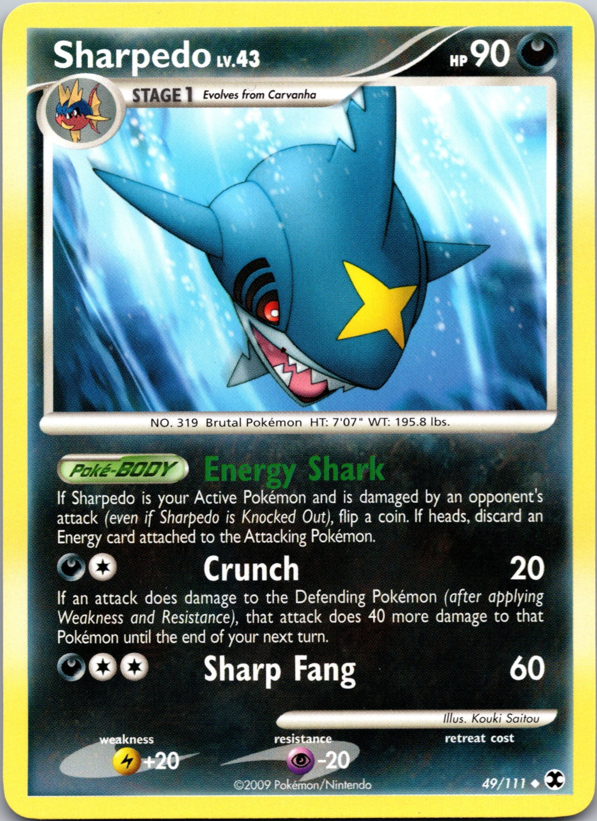 2009 Rising Rivals 49/111 Sharpedo LP