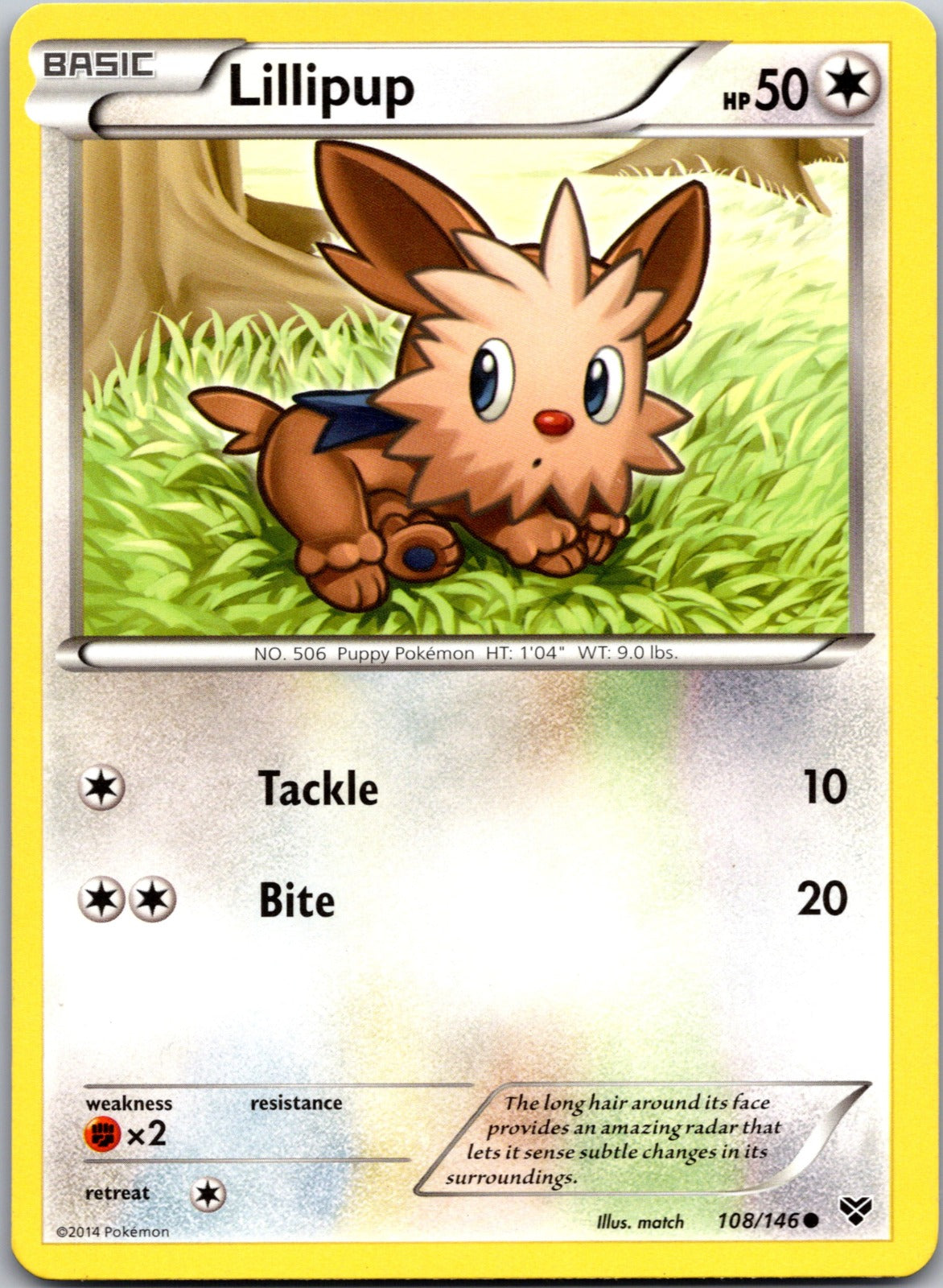 2014 XY Base Set 108/146 Lillipup LP F171
