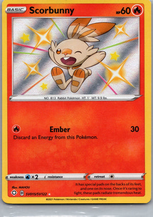 2021 Shining Fates: Shiny Vault SV015/SV122 Scorbunny Shiny Holo Rare D221
