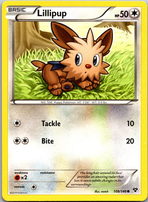 2014 XY Base Set 108/146 Lillipup LP