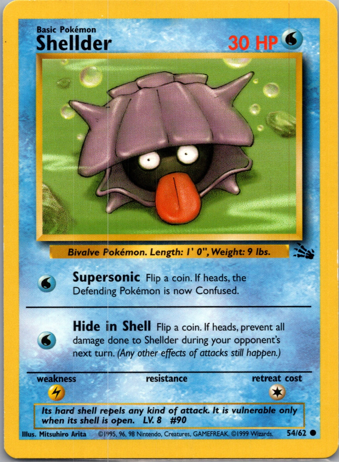 Fossil 54/62 Shellder Common NM