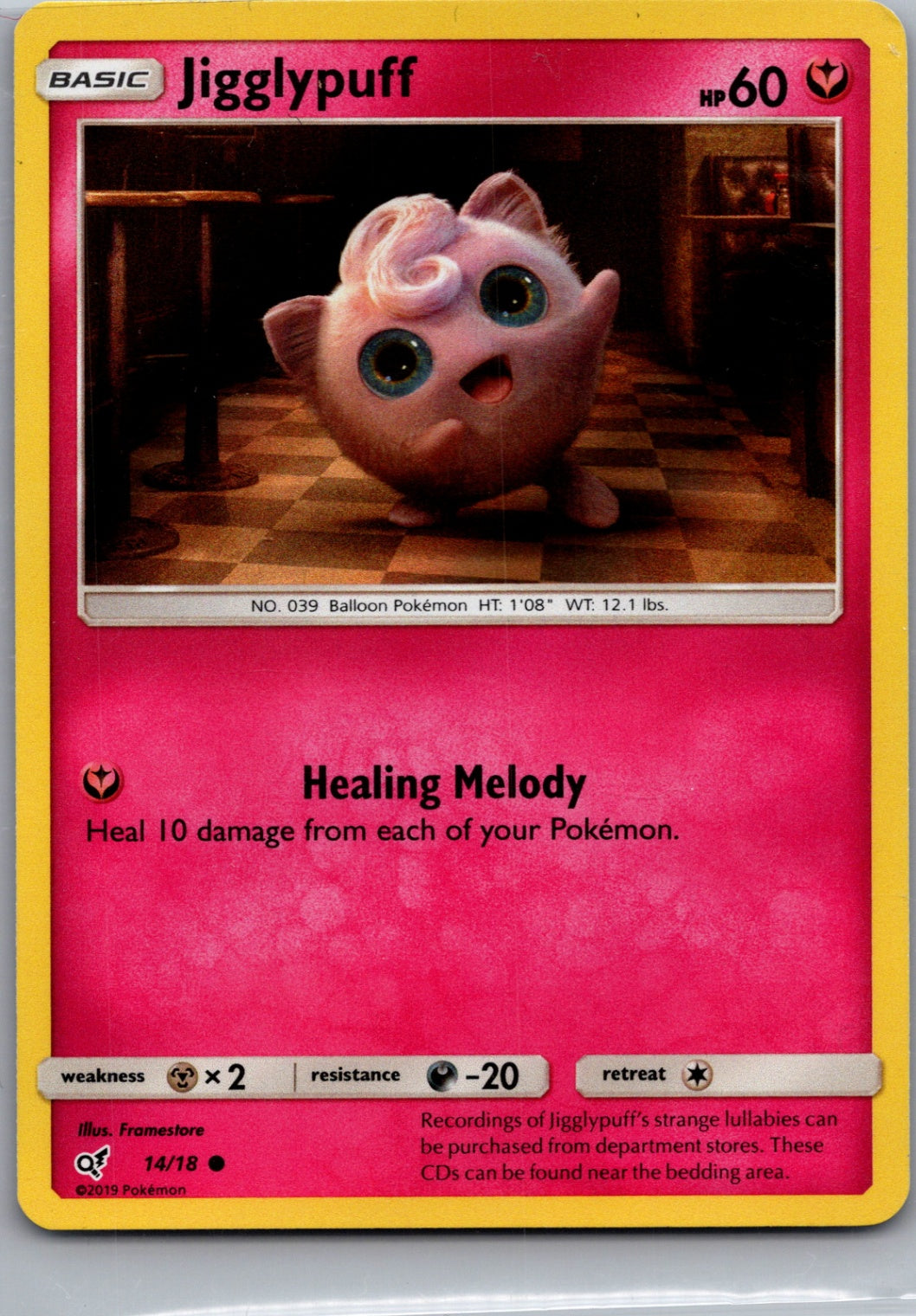 2019 Detective Pikachu 14/18 Jigglypuff (Holo Common) Common D272