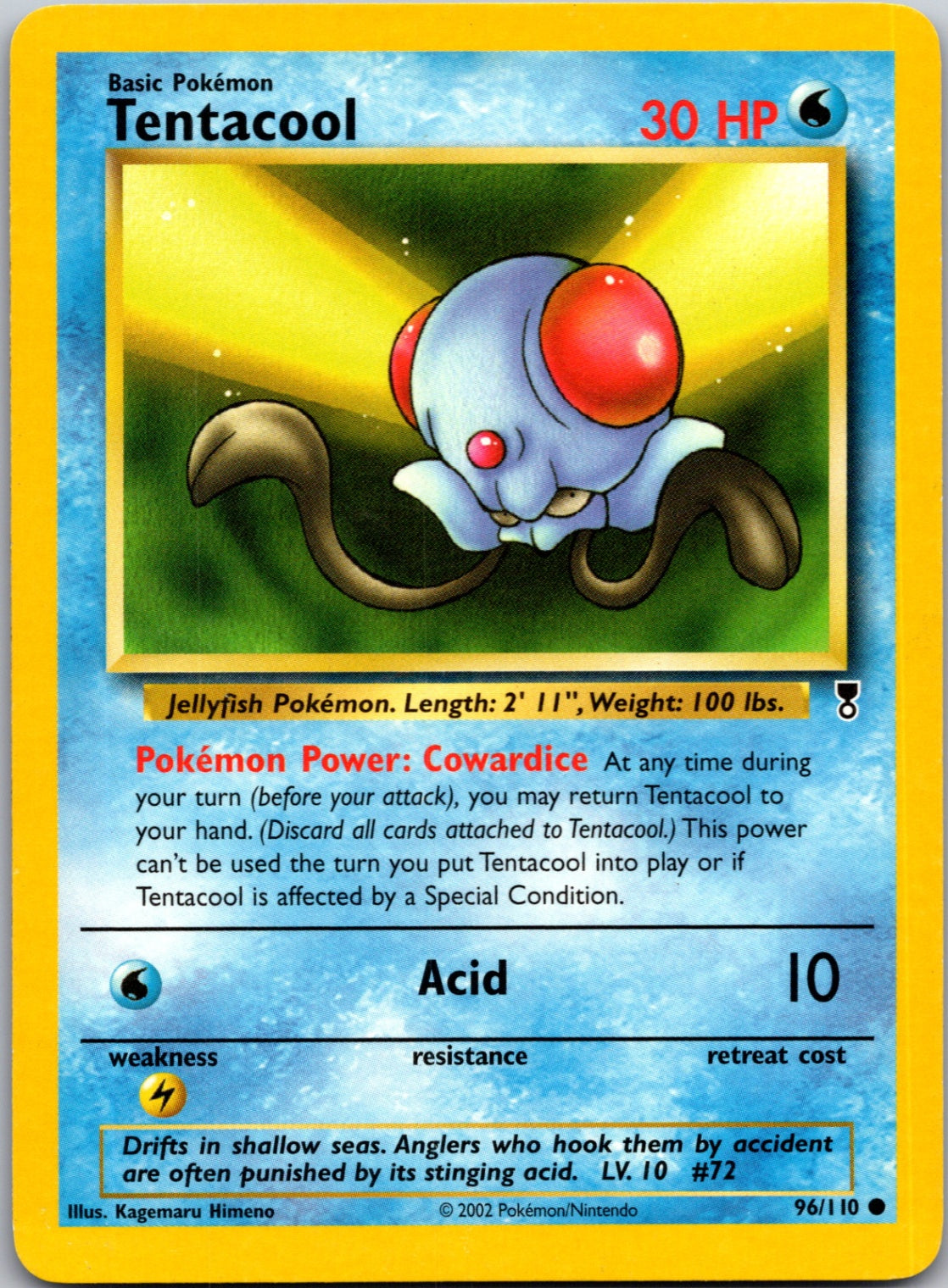2002 Legendary Collection 096/110 Tentacool Common M338