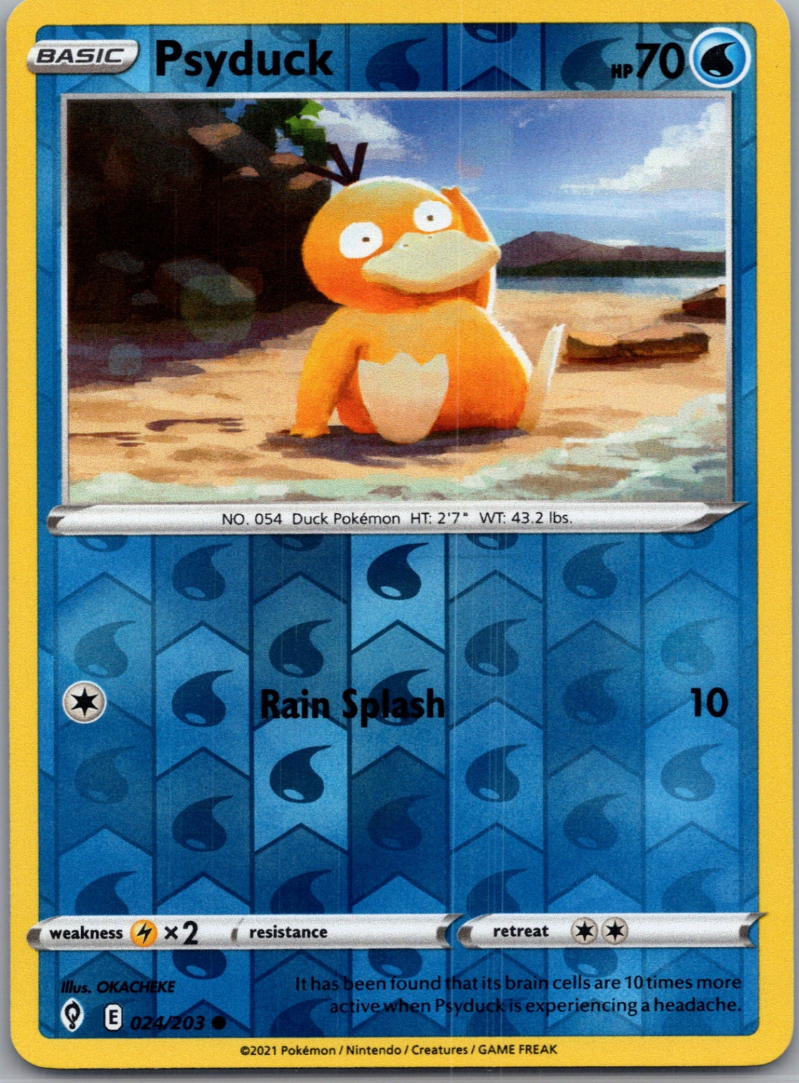 2021 SWSH07: Evolving Skies 024/203 Psyduck Common Reverse G298