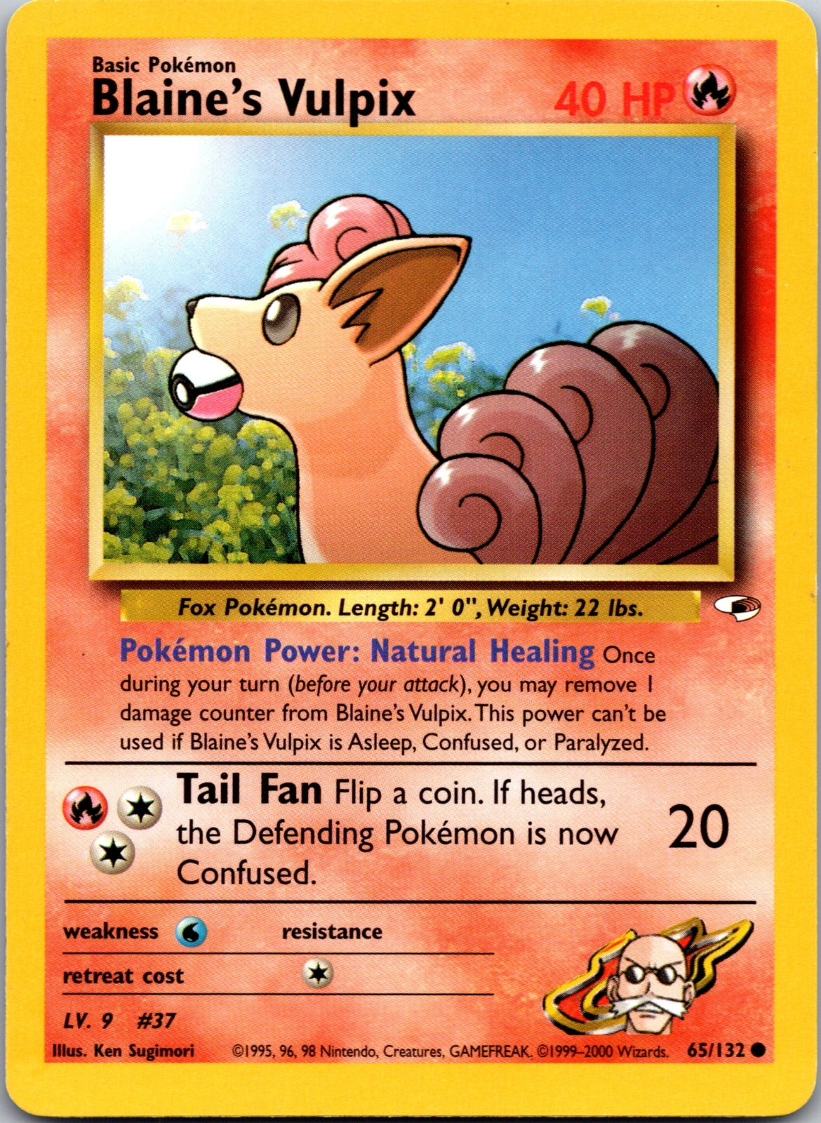 2000 Gym Heroes 065/132 Blaine's Vulpix LP