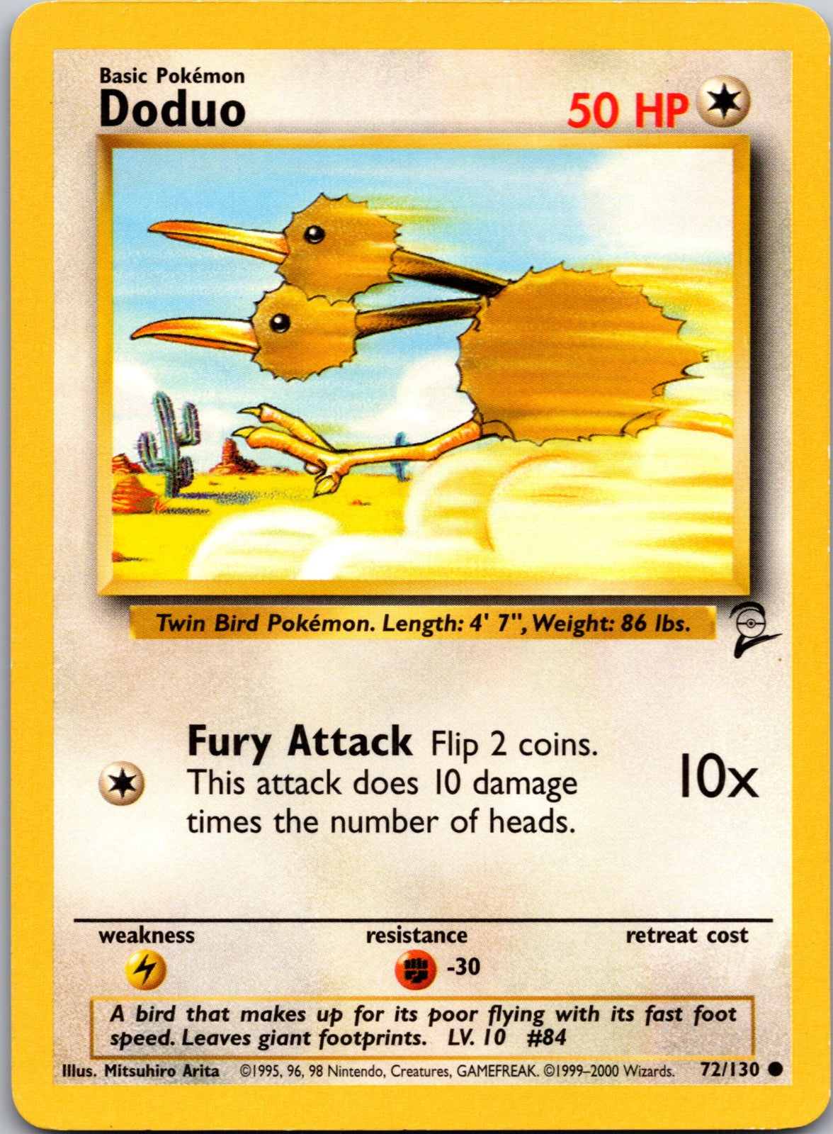 2000 Base Set 2 072/130 Doduo LP