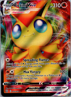 2021 SWSH05: Battle Styles 022/163 Victini VMAX Ultra Rare D150