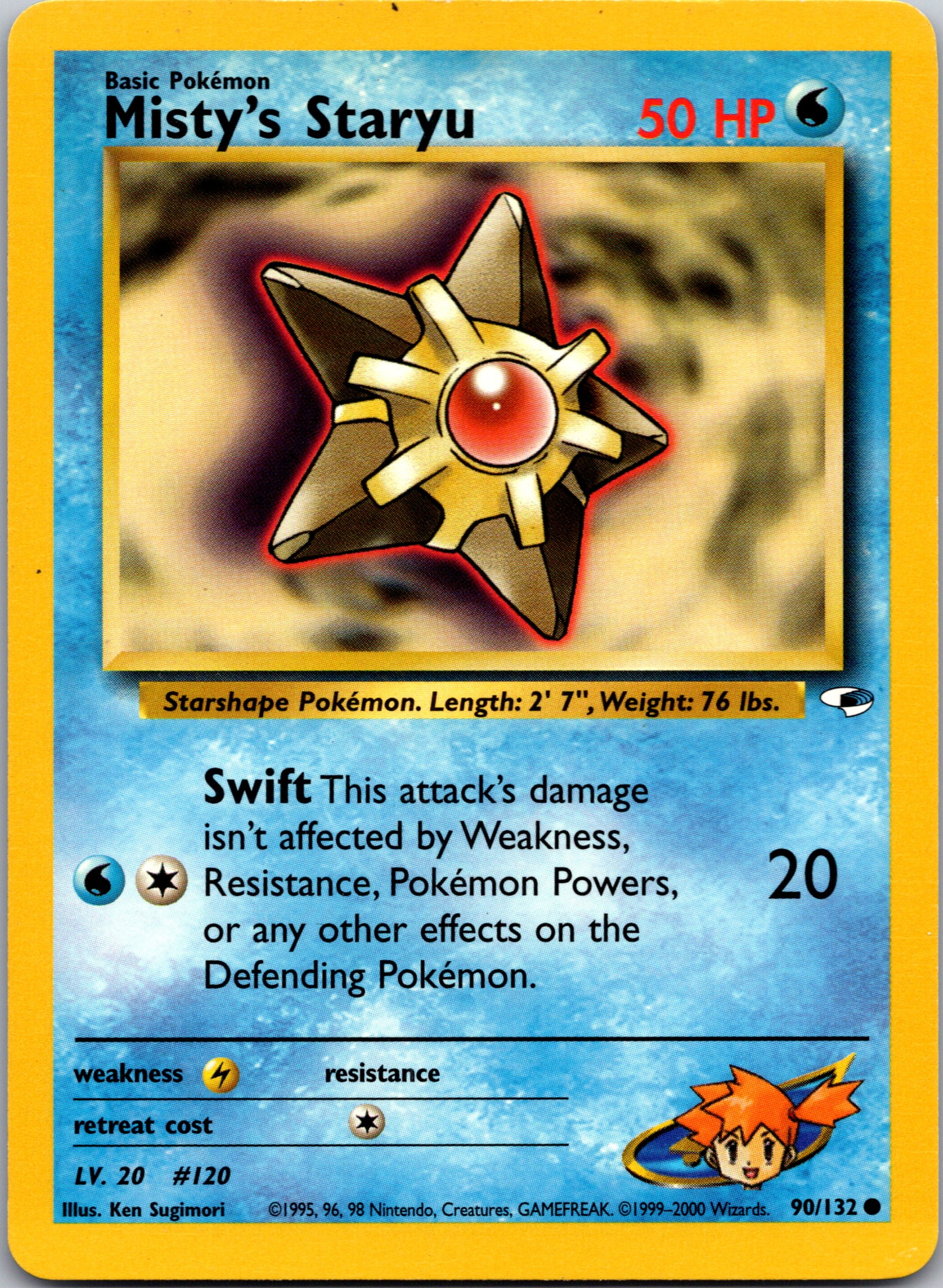 2000 Gym Heroes 090/132 Misty's Staryu Common A64