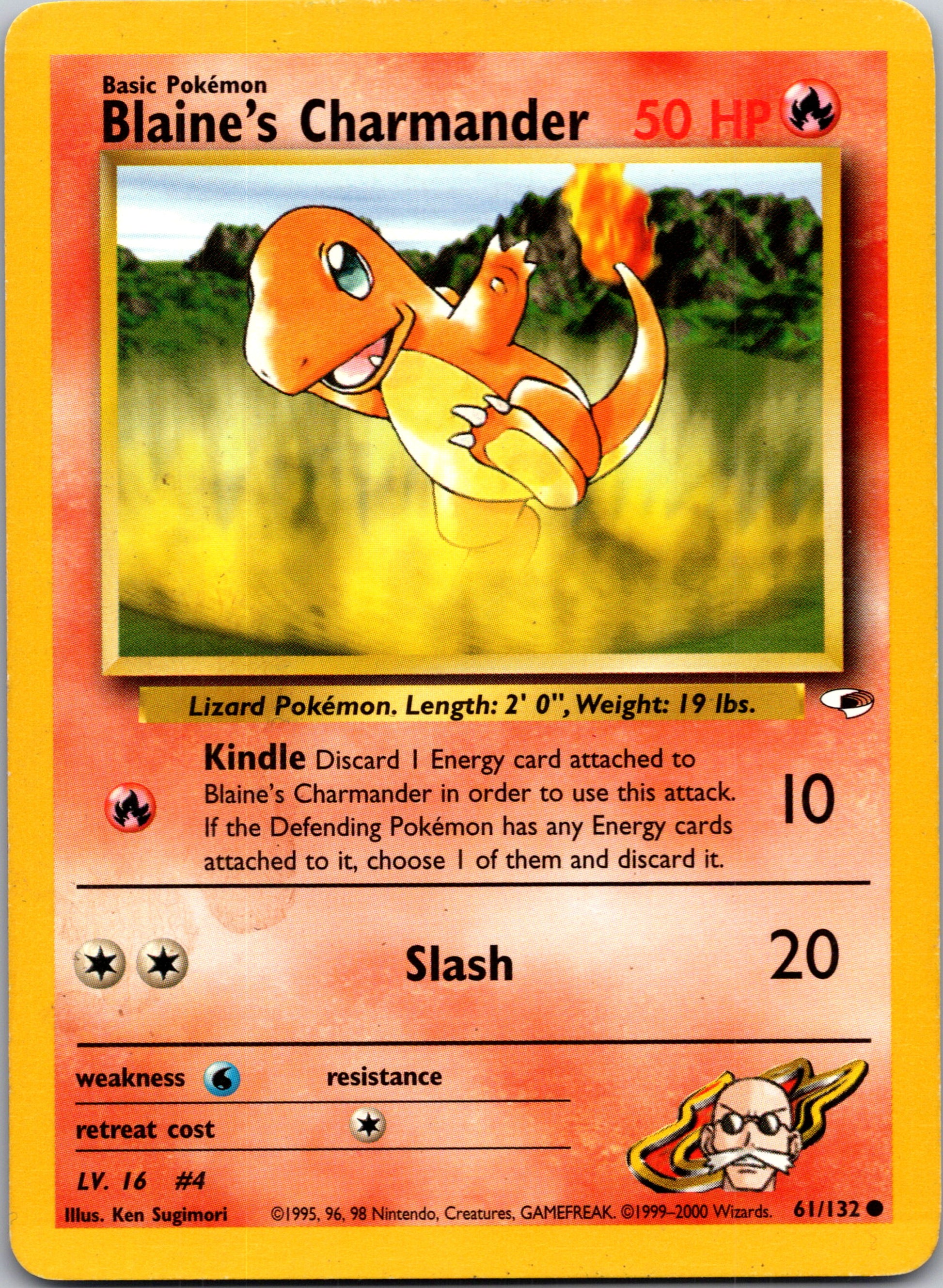 2000 Gym Heroes 061/132 Blaine's Charmander Common A267