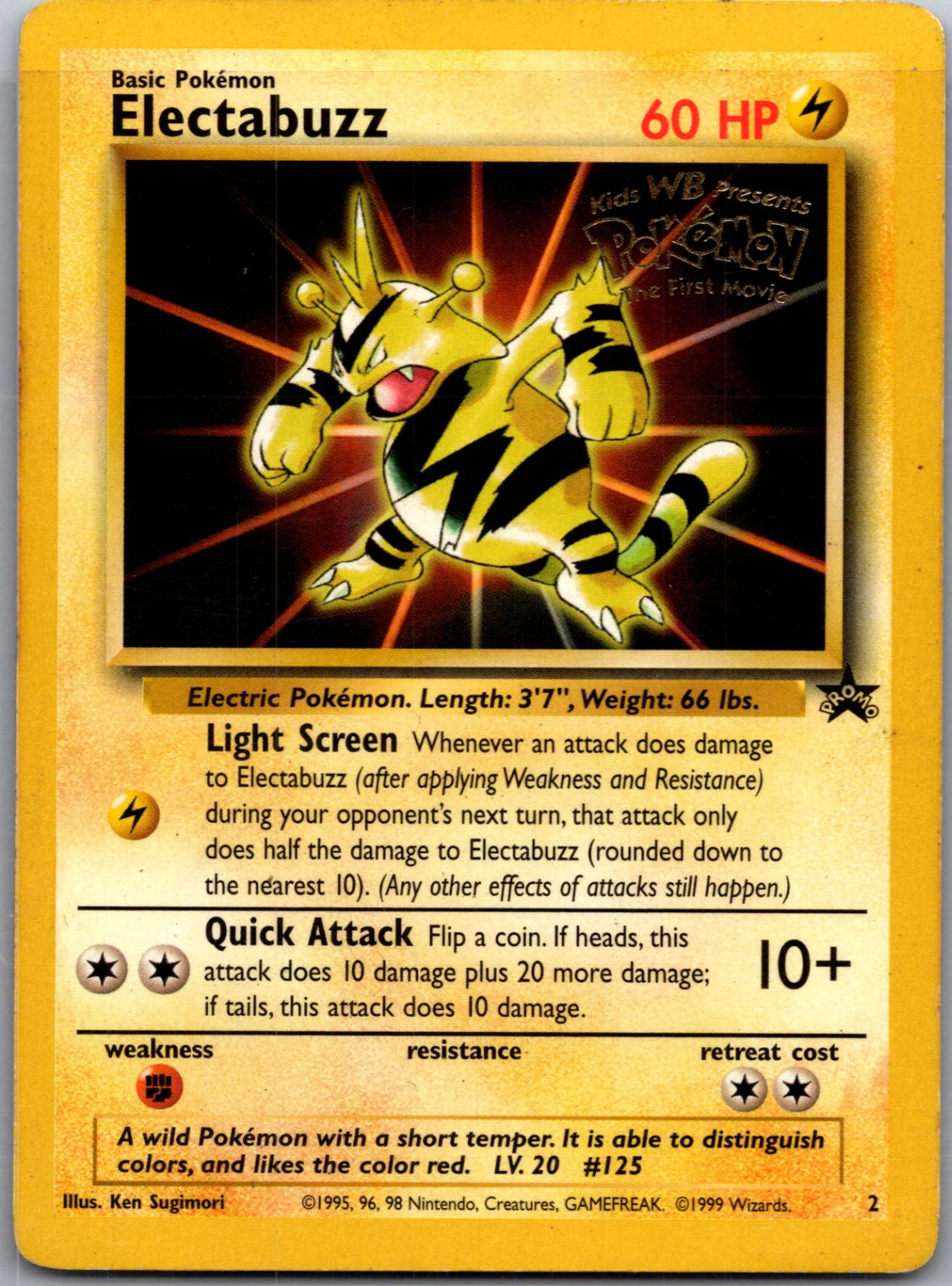 1999 WoTC Promo 02/53 Electabuzz Movie Promo M31