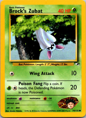 2000 Gym Heroes #074/132 Brock's Zubat (74) Common C145