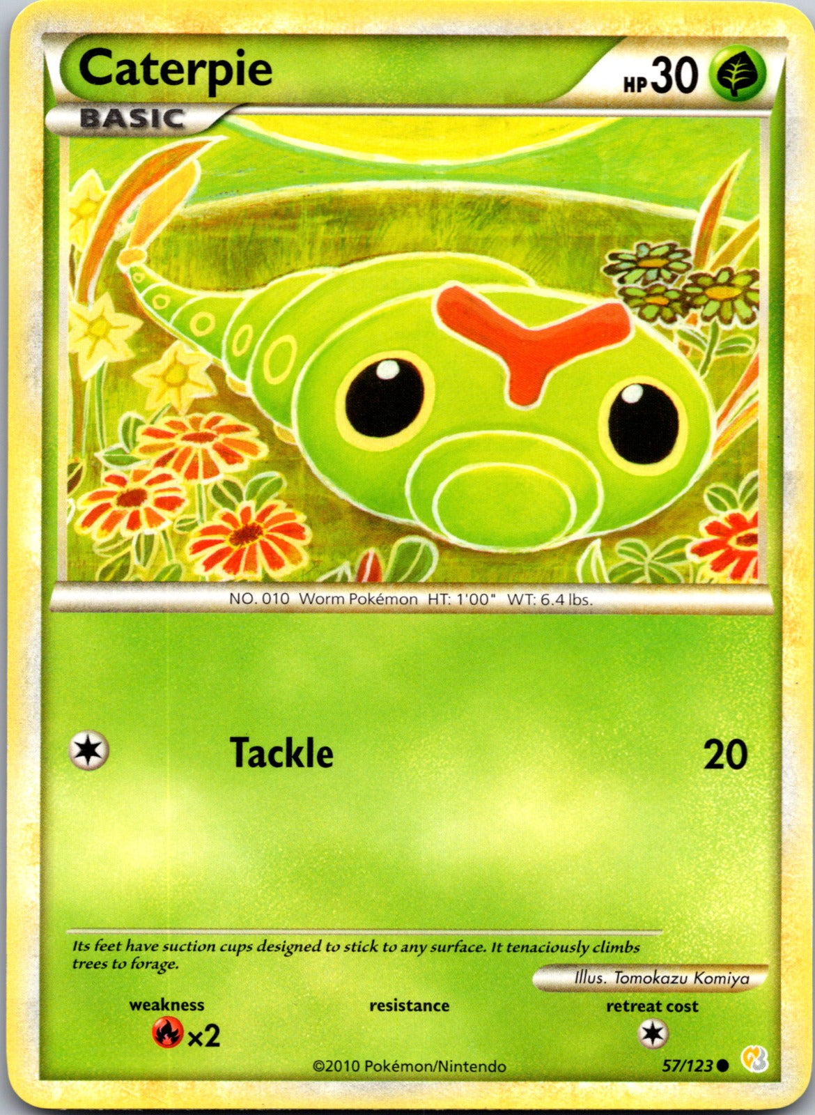 2010 HeartGold SoulSilver 57/123 Caterpie LP