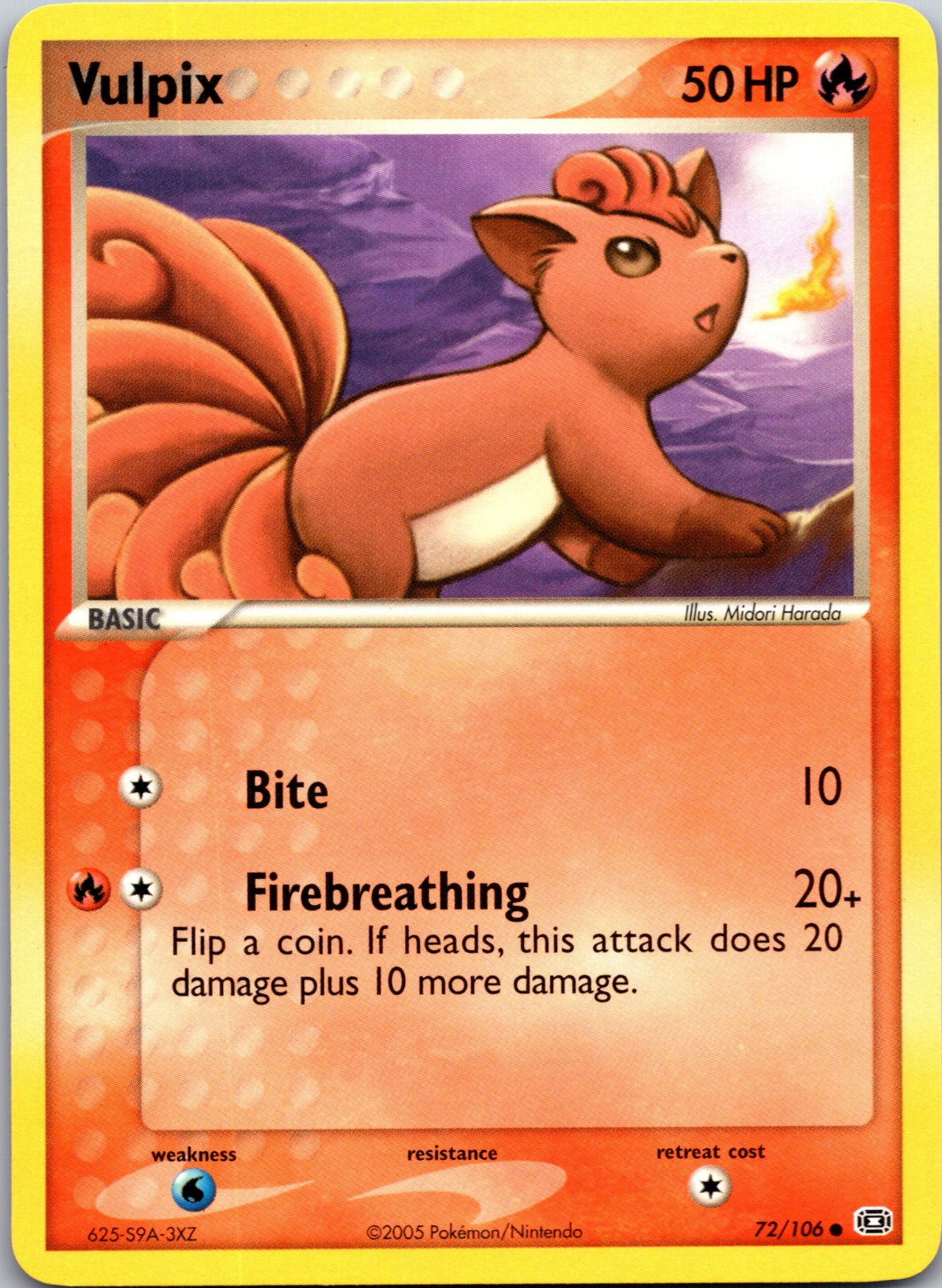 2005 Emerald 72/106 Vulpix LP D213
