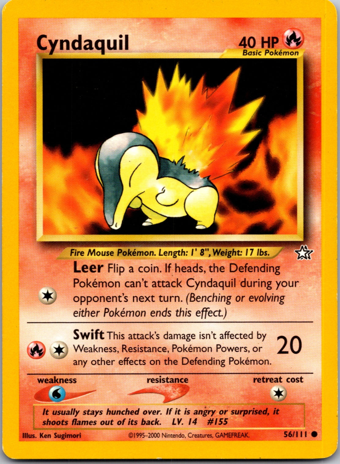 2000 Neo Genesis 056/111 Cyndaquil (56) Common M302