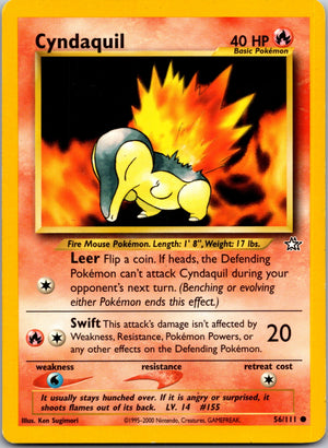 2000 Neo Genesis 056/111 Cyndaquil (56) Common M302