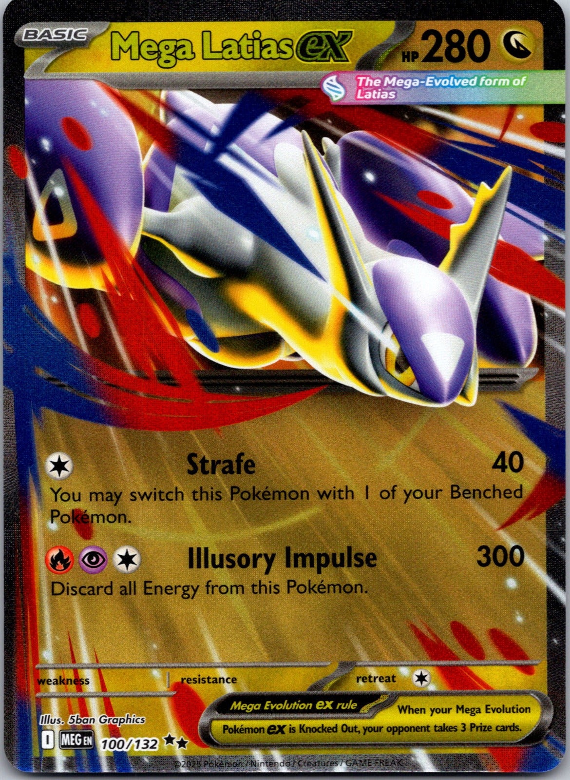 2025 ME01: Mega Evolution 100/132 Mega Latias ex LP