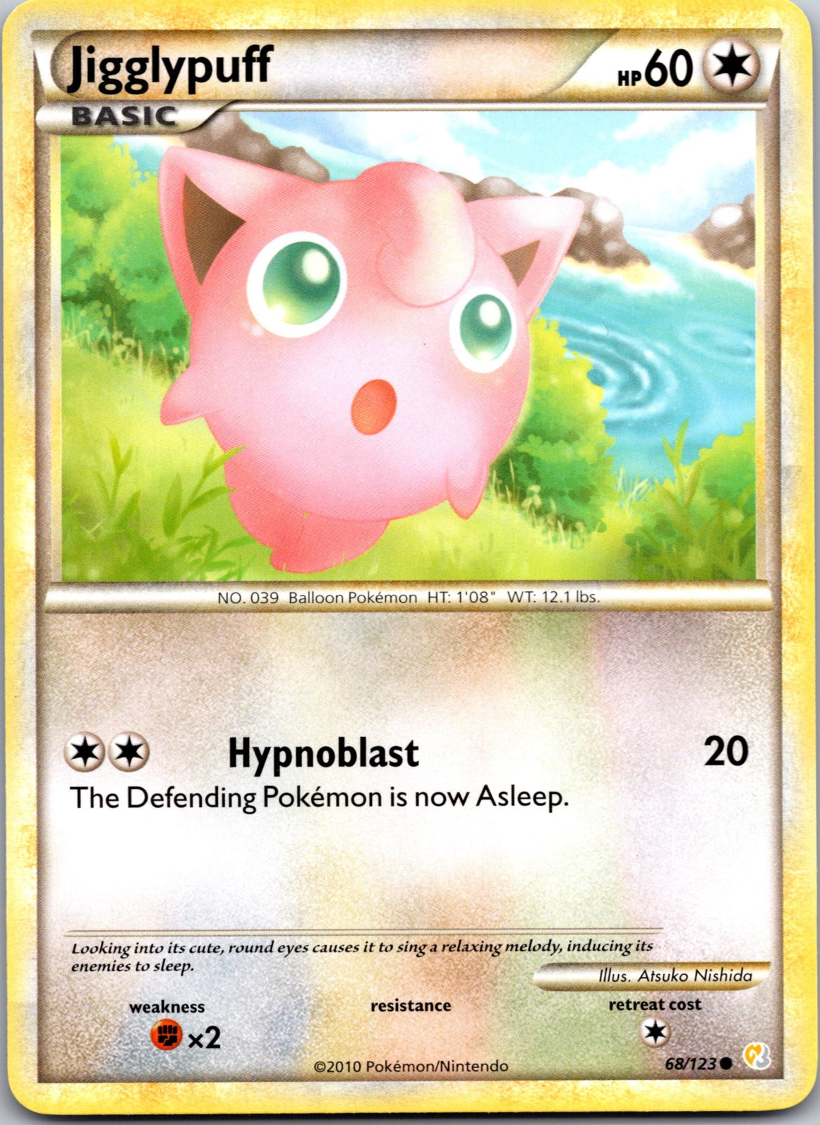 2010 HeartGold SoulSilver 68/123 Jigglypuff LP