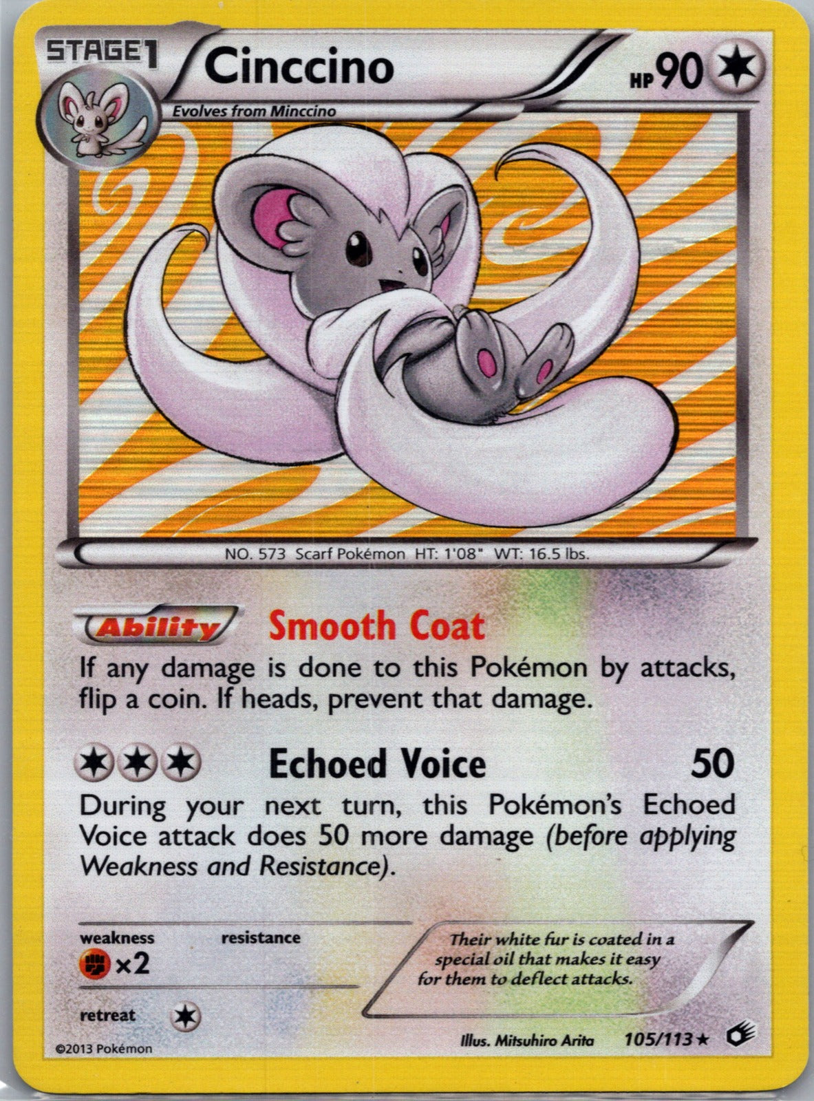 2013 Legendary Treasures 105/113 Cinccino LP G202