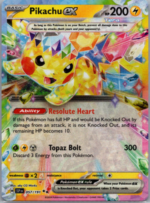 Pikachu ex Holofoil Double Rare ME: Ascended Heroes 057/217 NM