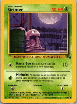 1999 Fossil #48/62 Grimer Common B185
