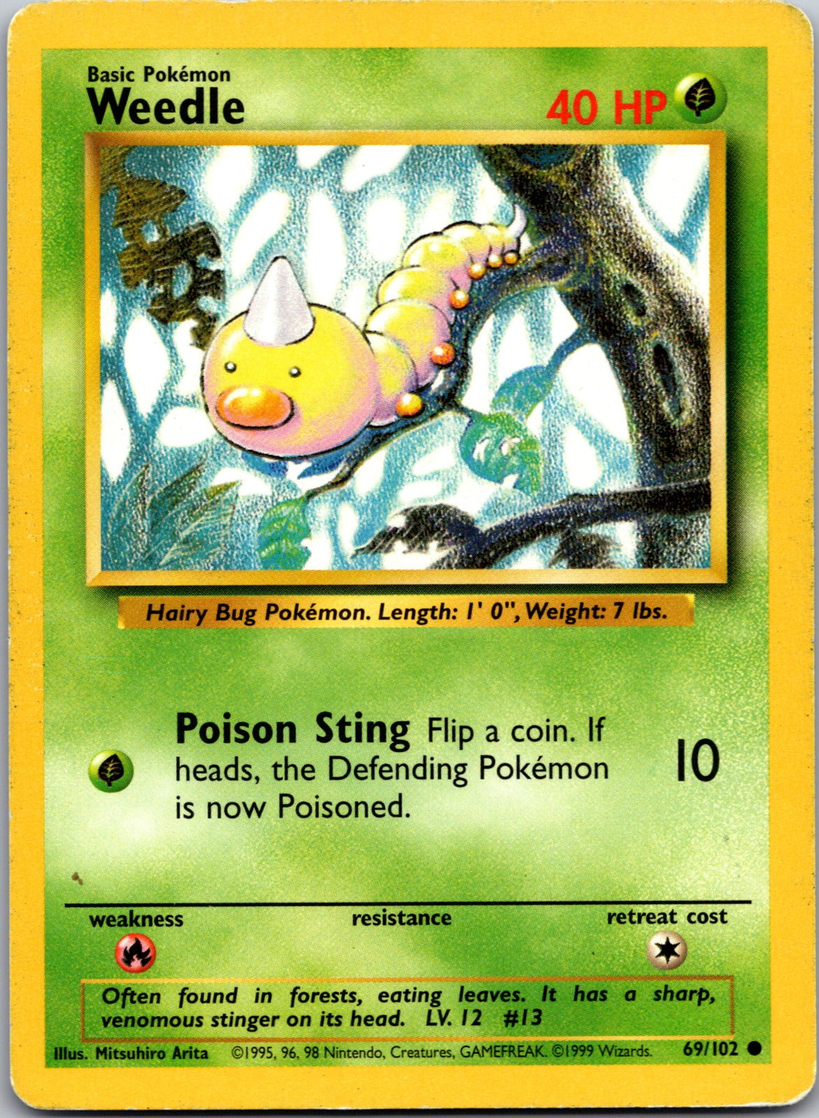 1999 Base Set069/102 Weedle LP Z335