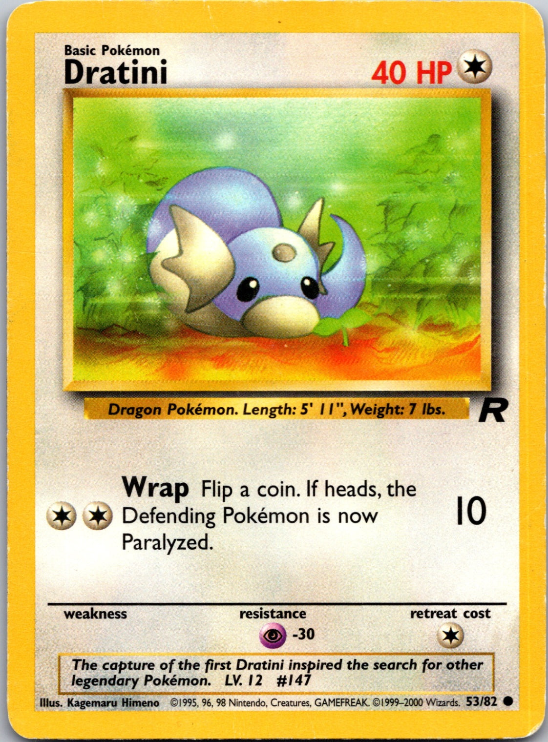2000 Team Rocket 53/82 Dratini Common M289