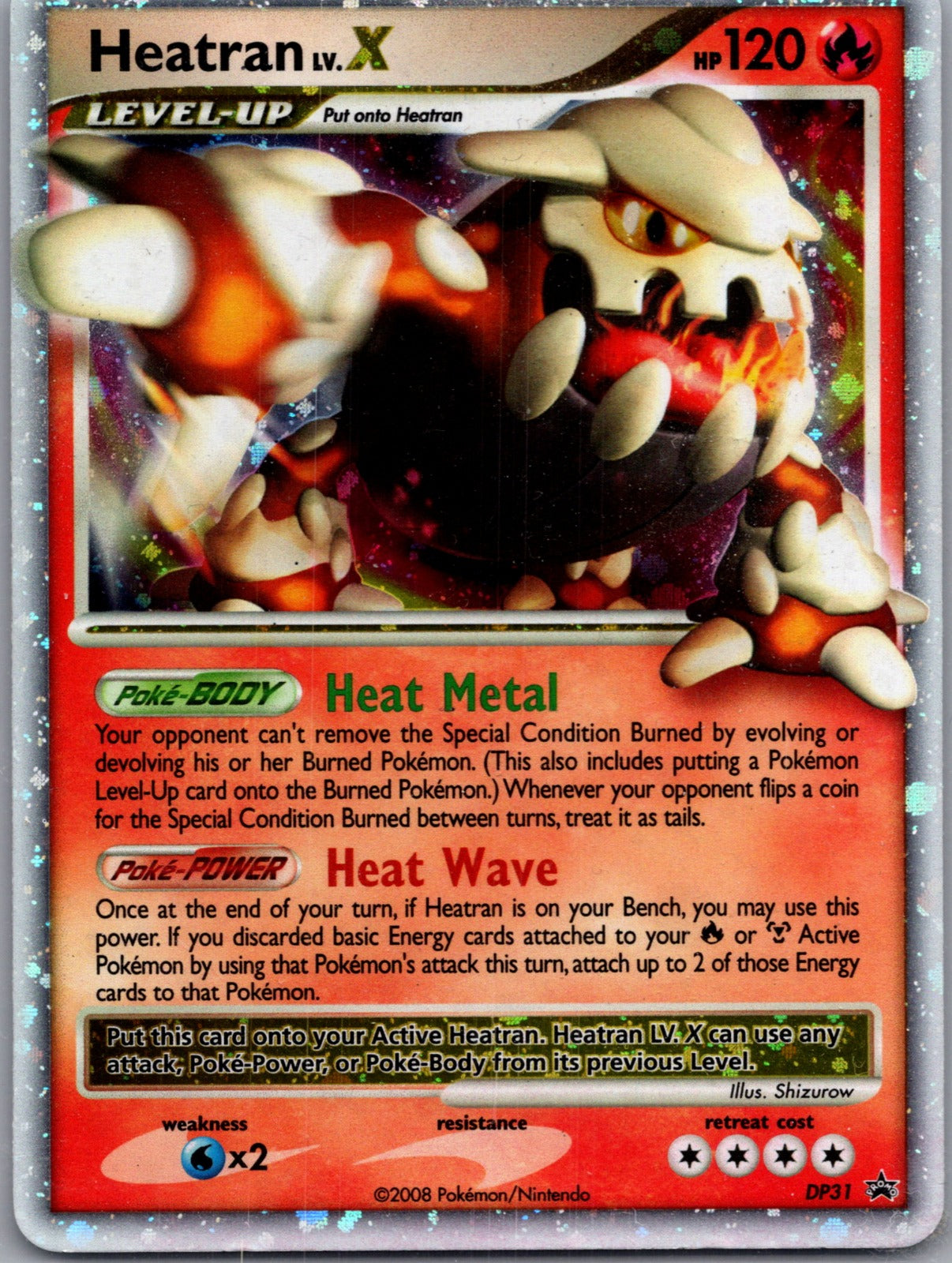 2007 Diamond and Pearl Promo DP31 Heatran LV.X MP  P38