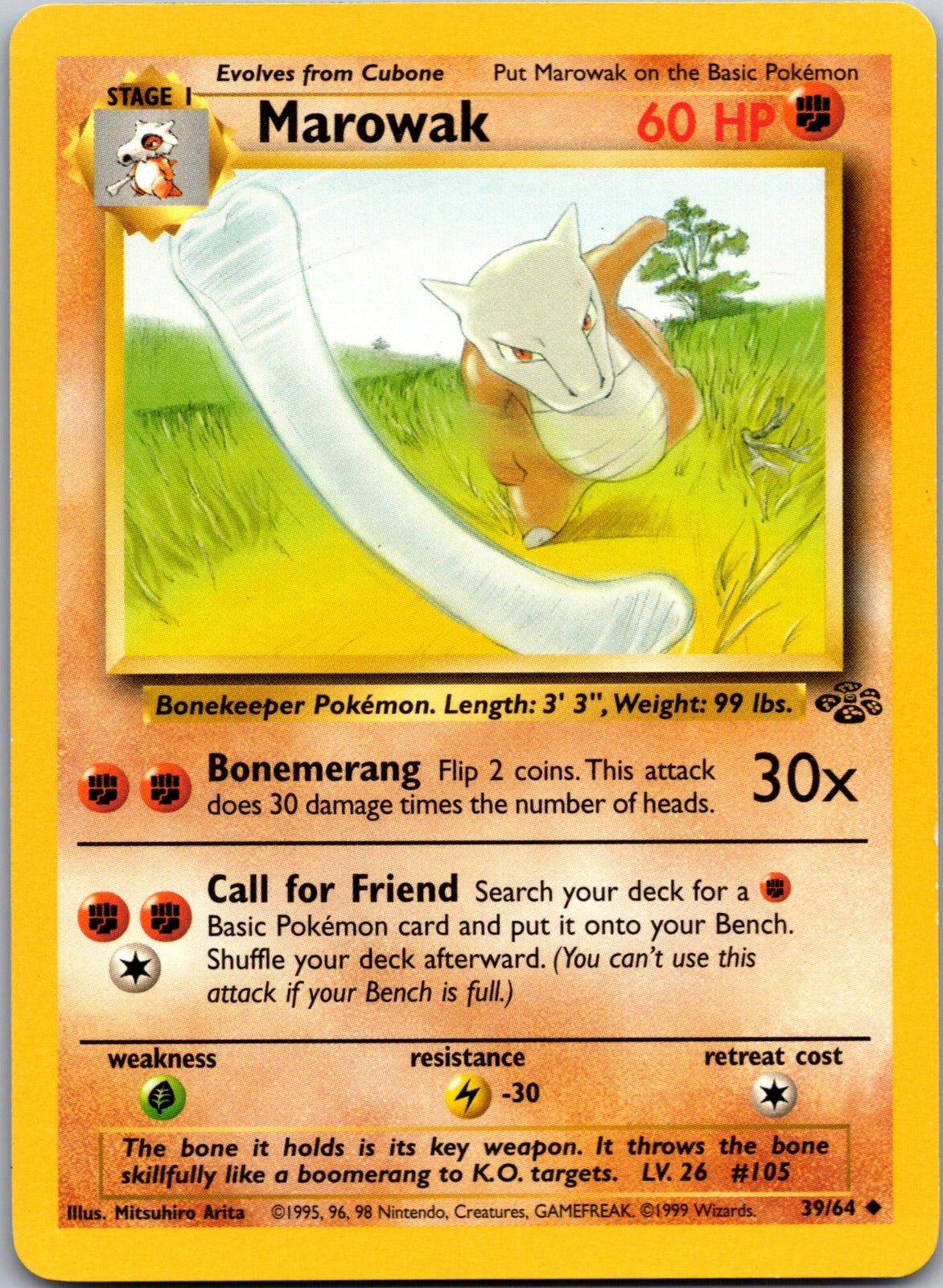 2000 Base Set 2 052/130 Marowak LP
