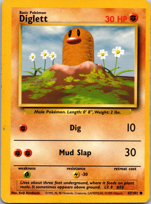 1999 Base Set #047/102 Diglett Common C88