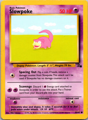 1999 Fossil 55/62 Slowpoke Common A124