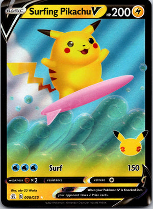 2021 Surfing Pikachu V S8a: 25th Anniversary Collection 021/028 NM