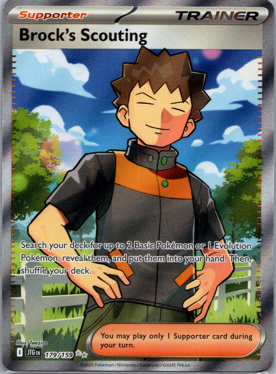 Brock's Scouting Holofoil Ultra Rare SV09: Journey Together 179/159 NM