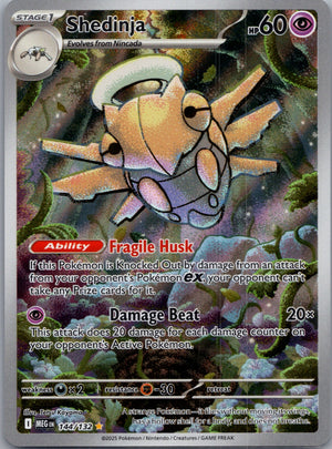 Shedinja Holofoil Illustration Rare ME01: Mega Evolution 144/132 NM