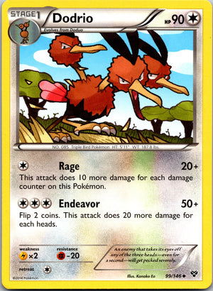 2014 XY Base Set 99/146 Dodrio LP