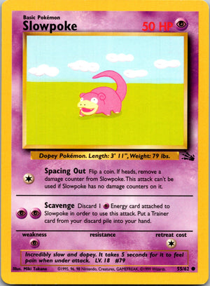 1999 Fossil #55/62 Slowpoke Common B286