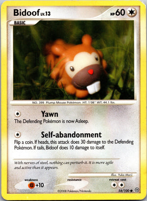 2008 Stormfront 54/100 Bidoof LP