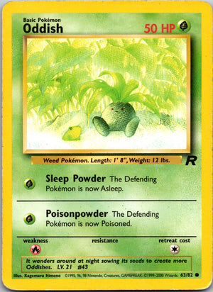 2000 Team Rocket 63/82 Oddish LP
