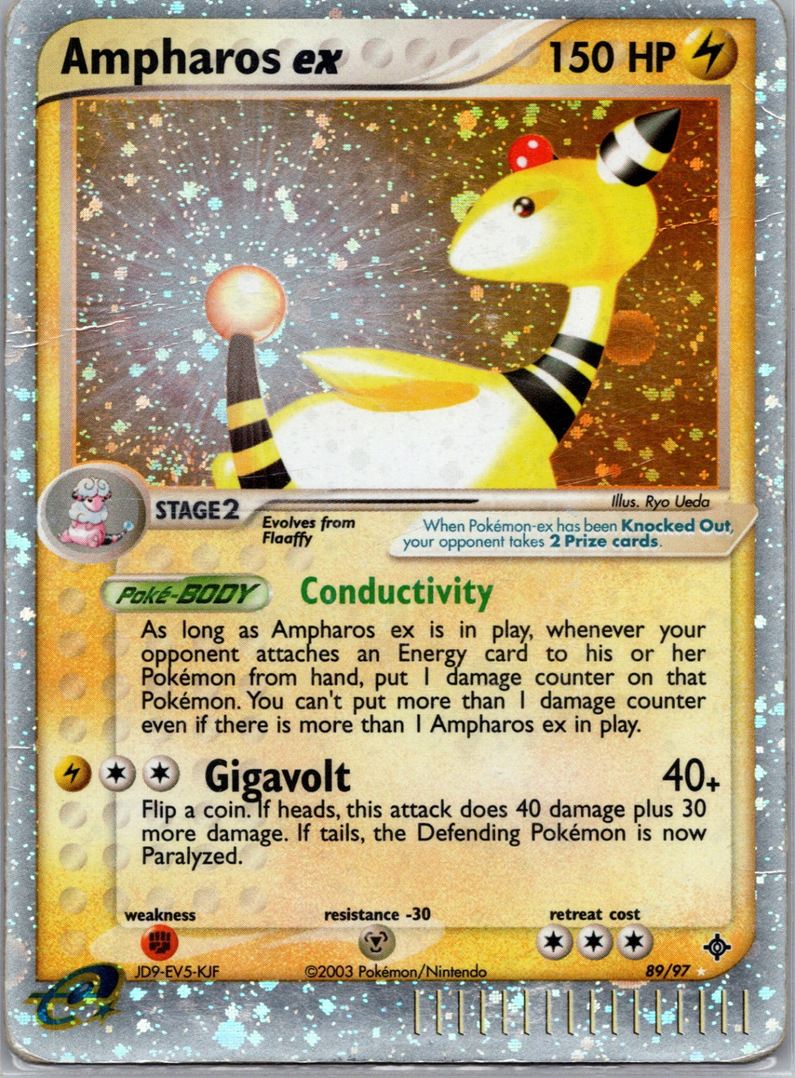 2003 Dragon 89/97 Ampharos ex Ultra Rare F58