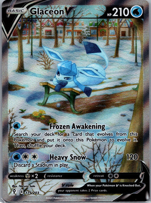 2021 SWSH07: Evolving Skies 175/203 Glaceon V (Alternate Full Art) Ultra Rare D270