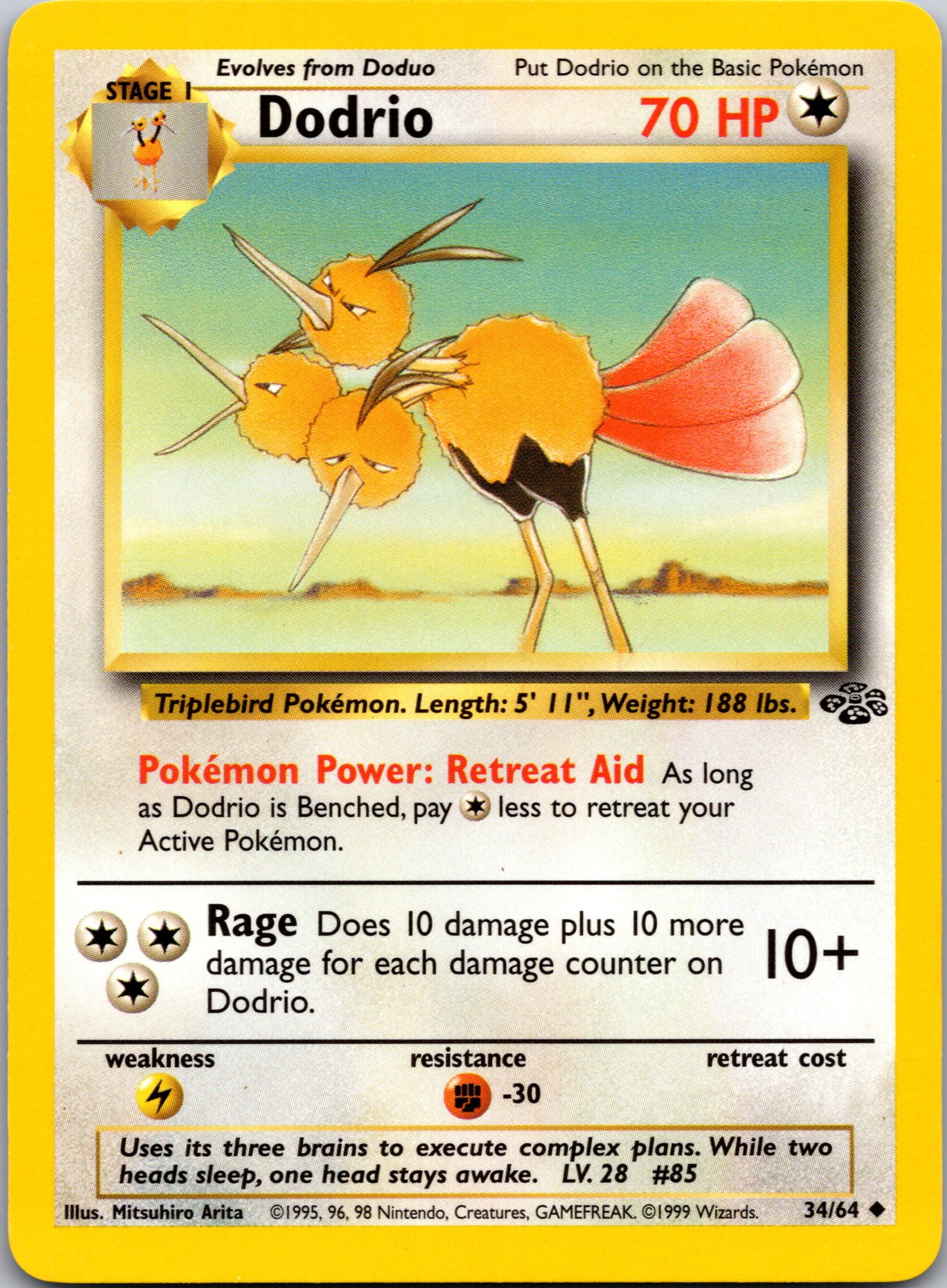 1999 Jungle 34/64 Dodrio Uncommon A23