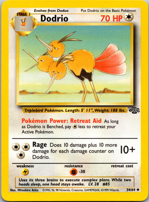 1999 Jungle 34/64 Dodrio Uncommon A23