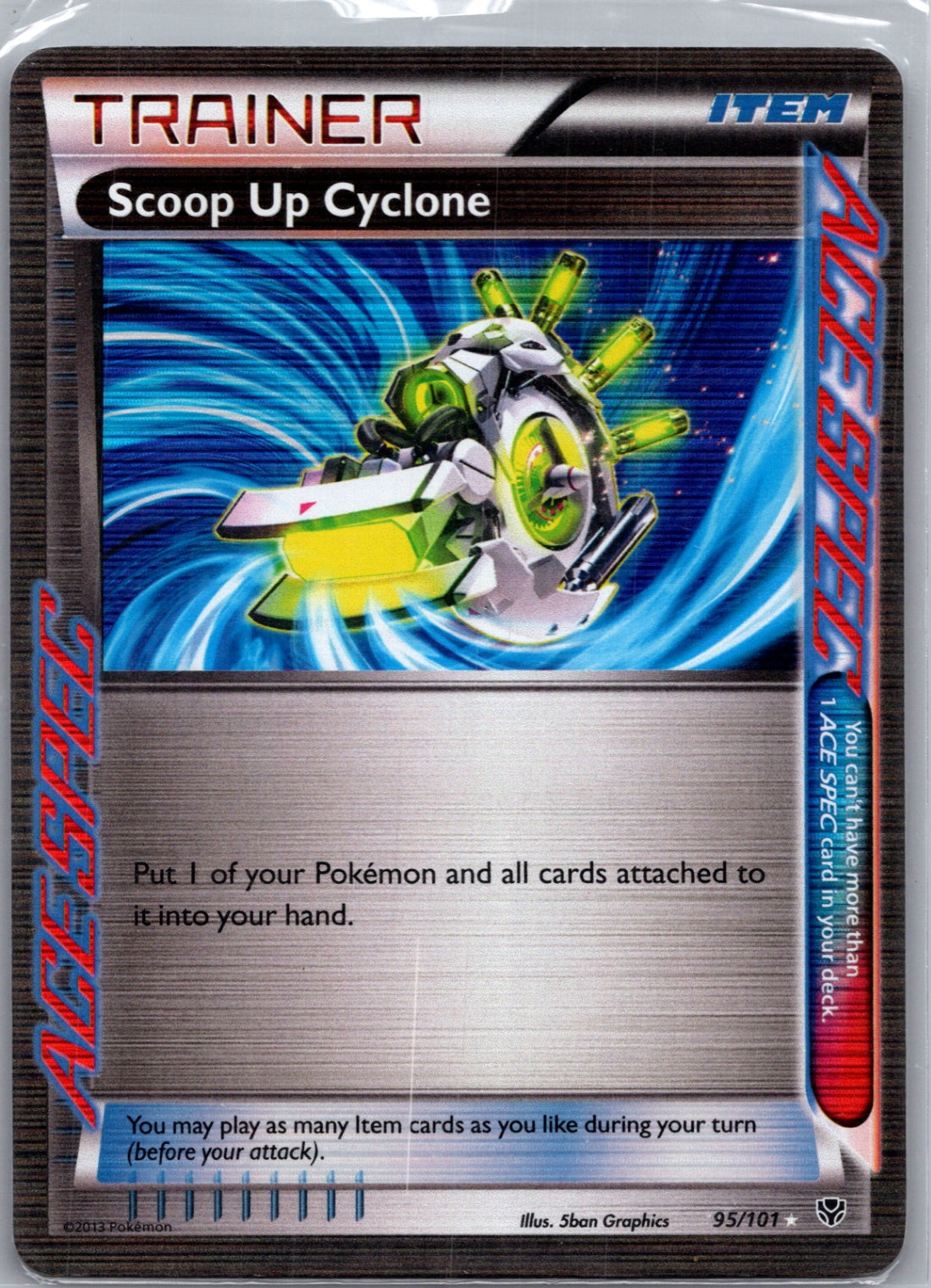 2013 Plasma Blast 095/101 Scoop Up Cyclone Ace Spec M131