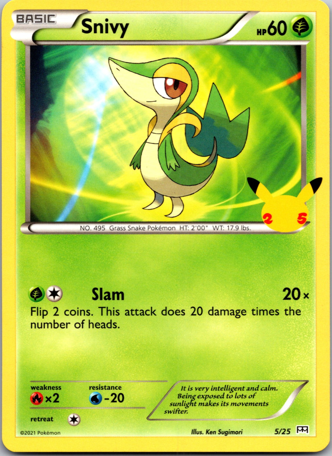 2021 McDonald's 25th Anniversary Promo 005/025 Snivy NM  X231