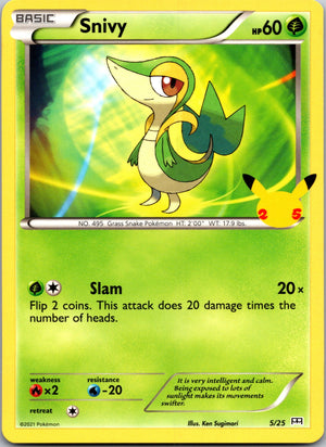 2021 McDonald's 25th Anniversary Promo 005/025 Snivy - 5/25 LP
