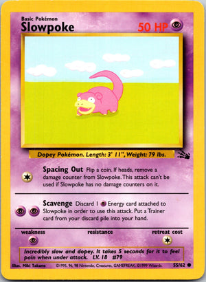 1999 Fossil #55/62 Slowpoke Common B291